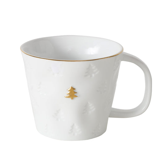 Caneca de Natal com Pinheiro Dourado