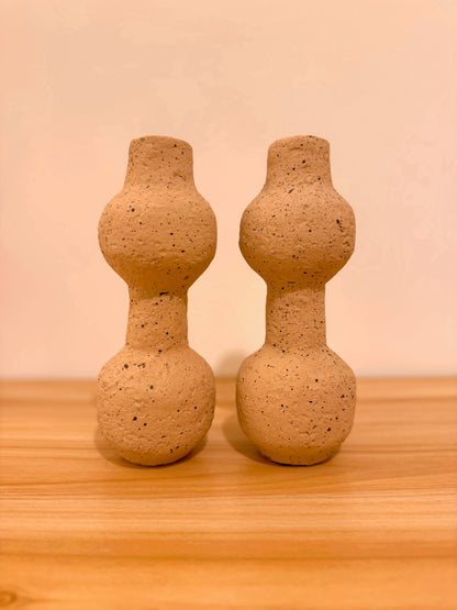 Suporte para vela bege