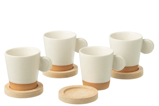 Conjunto Café dois tons
