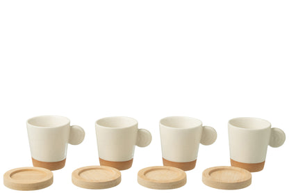 Conjunto Café dois tons