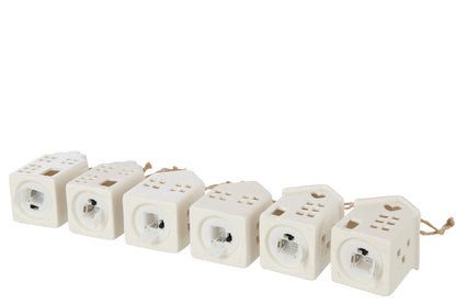 Casa LED p/pendurar branca