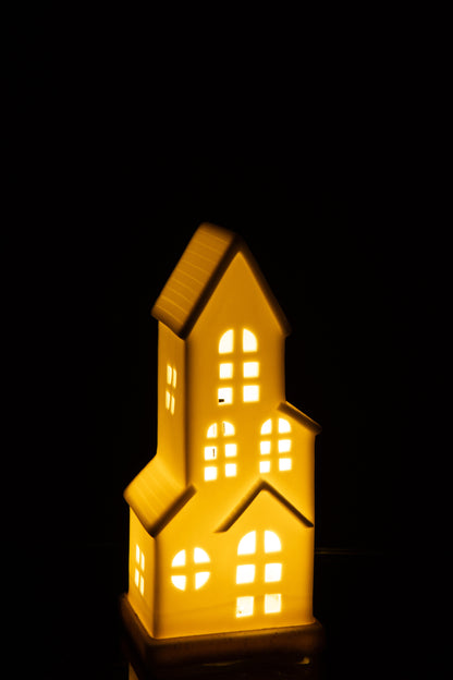 Casa LED 5 Janelas branca