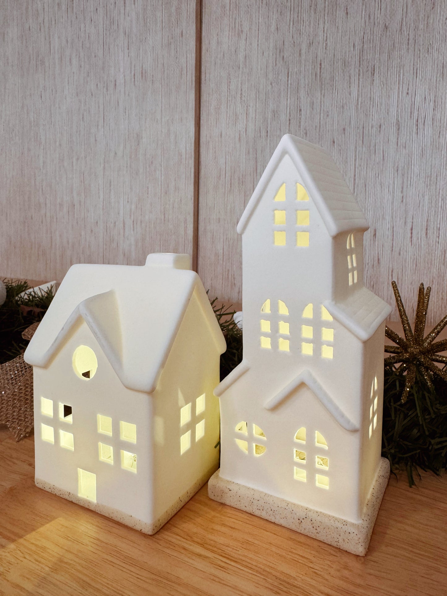 Casa LED 5 Janelas branca