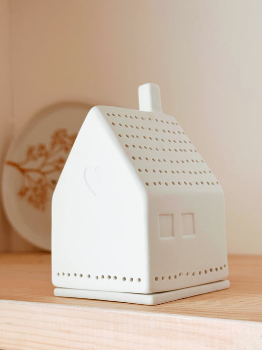 Casa pequena pontos telhado