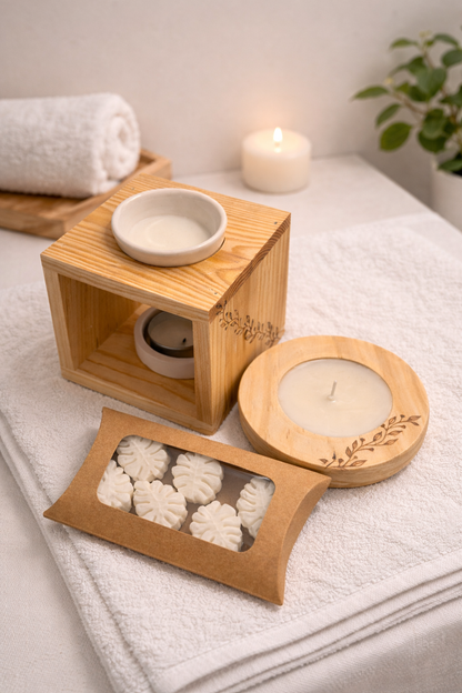 Mini Vela em madeira - Coleção Hera