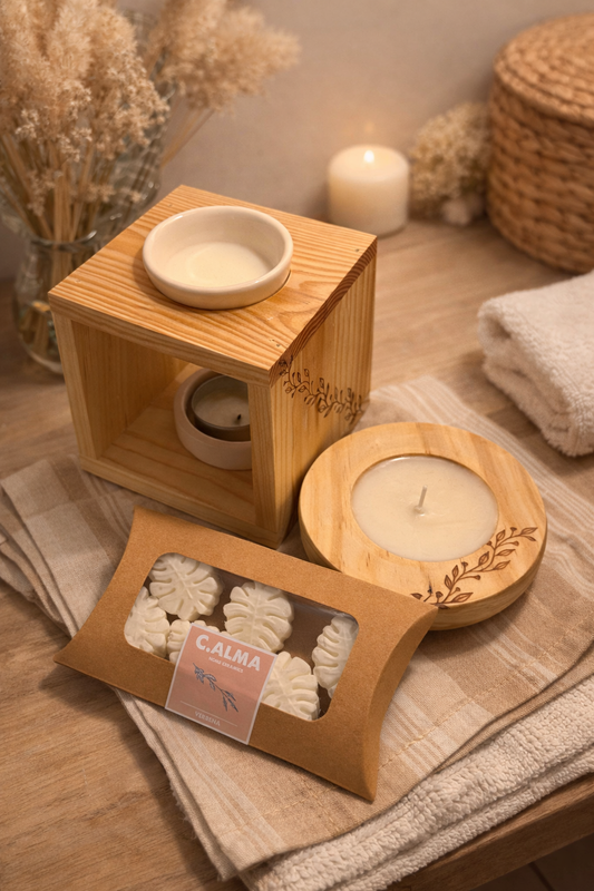 Coffret Hera - Mini Vela, Queimador e Wax Melts (em Pré-Venda)