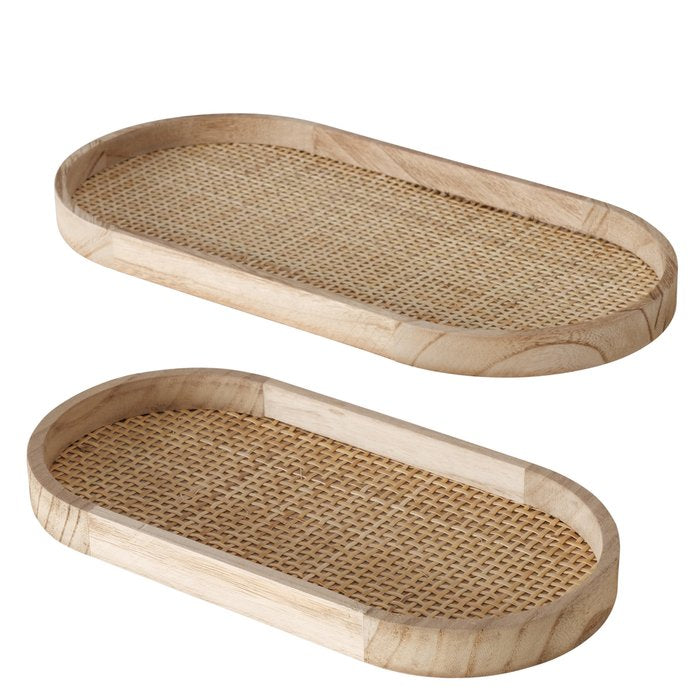 Tabuleiro Oval Rattan